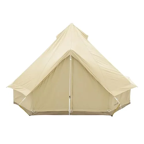 CanvasCamp Sibley 300 Ultimate: Wasserdichtes Glamping Luxus Rundzelt für 3 Personen mit Abnehmbarer Bodenplane, Baumwollzelt integrierter Mückenwand, Campingzelt – ideal für Camping & Festivals