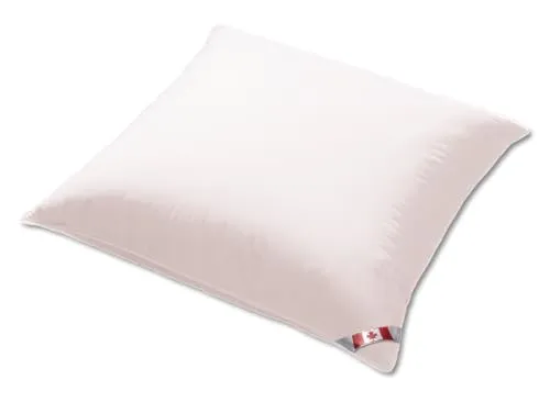 Künsemüller Kopfkissen "Canada" 80x80 cm - Hochwertiges Kissen mit 100% Federn für optimale Stützkraft und Atmungsaktivität, allergikerfreundlich und waschbar bis 60°C - ideal für eine erholsame Nachtruhe.