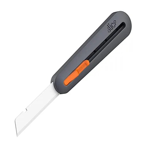 Slice 10559 | Industrie-Cuttermesser mit sicherer Klingenverstellung - Robustes Cuttermesser mit glasfaserverstärktem Nylon-Griff und ausfahrbarer Klinge bis 7,6 cm. Ideal für präzises Schneiden, minimiert Verletzungsrisiko durch innovative Sicherheitsklinge.