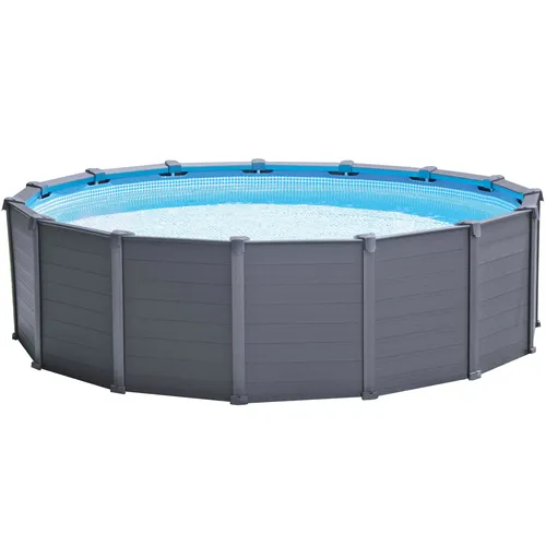 Intex Frame Pool 478 x 124 cm Komplettset - Swimmingpools - Robuster Rundpool mit umfangreichem Zubehör, ideal für entspannende Sommertage im eigenen Garten.