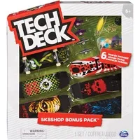 Tech Deck Sk8Shop Bonus Pack - 25 Jahre Fingerboard-Set mit 6 Boards und Zubehör - Feiere 25 Jahre Tech Deck mit dem Sk8Shop Bonus Pack! Enthält 1 komplettes Fingerboard, 5 weitere Boards und Zubehör zum individuellen Zusammenbauen. Ideal für kreative Skater ab 6 Jahren.