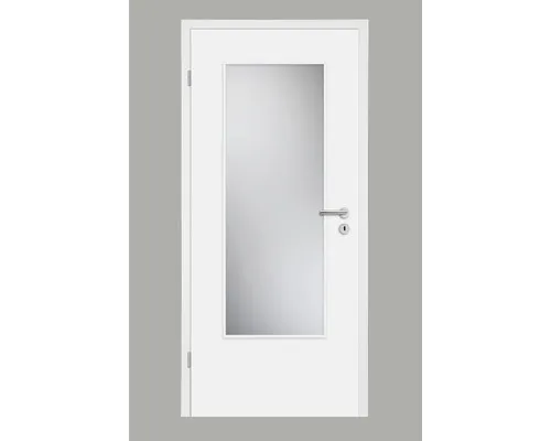 Pertura Zimmertür Soley Weißlack 86x198,5 cm mit Lichtausschnitt - Zimmertür mit elegantem Lichtausschnitt, pflegeleichter Weißlack-Oberfläche und stabiler Bauweise – ideal für moderne Wohnräume.