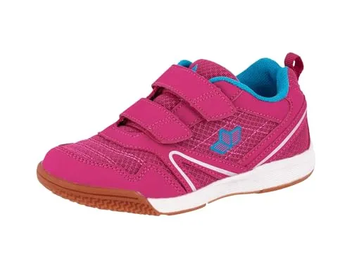 Lico Unisex Kinder Boulder V Hallenturnschuhe, Pink Türkis, 39 EU - Damenmode: Sportliche Hallenturnschuhe für Kinder mit Klettverschluss, auswechselbarer Einlegesohle und transparenter TPR-Laufsohle für optimalen Halt und Komfort.