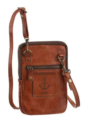 HARBOUR 2nd Mini Bag Benita, charmantes cognac Leder - Minitaschen aus hochwertigem, griffigem Leder mit typischem Marken-Anker-Label, ideal für stilvolle Auftritte und praktische Aufbewahrung.