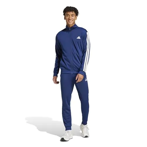 adidas Herren Sportswear Basic 3 Stripes Tricot Track Suit, Dark Blue, XXL Tall