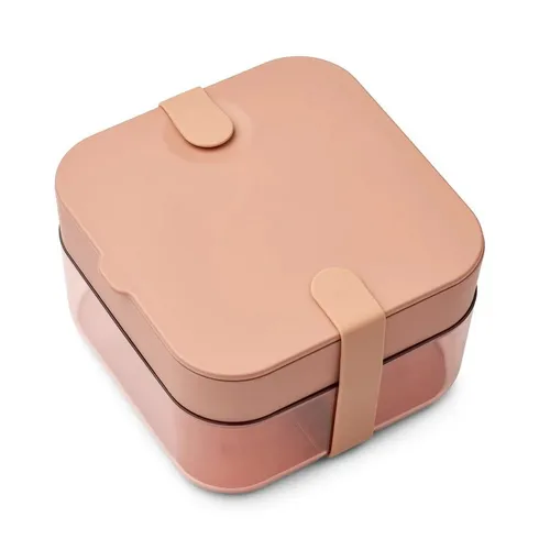 Liewood Bento Box Amandine - Toskana-Rose / Staubige Himbeere - Farbenfrohe und bruchsichere Brotdose für Kinder mit auslaufsicherem Silikonband, ideal für Schule und Ausflüge. BPA-frei und spülmaschinengeeignet für einfache Reinigung.
