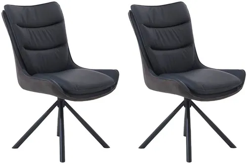 Jockenhöfer Gruppe Drehstuhl Maurice (Set, 2 St) (Set, 2 St), Echtleder, inklusive Drehfunktion (360), bis 150kg belastbar