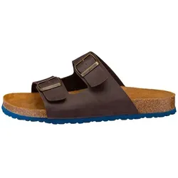 Lico Pantolette Bioline Concrete 47 EU - Herren Pantoletten - Bequeme Herren-Pantolette in Braun mit Schnallenverschluss, ideal für entspannte Tage. Hochwertiges Leder-Innenmaterial und rutschfeste Gummisohle sorgen für optimalen Tragekomfort.