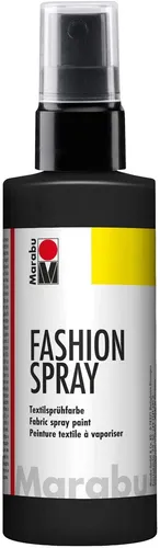 Textilspray Fashion schwarz MARABU 1719 50 073 - 100ml, ideal für kreative Textilgestaltungen und langlebige Farbauffrischung