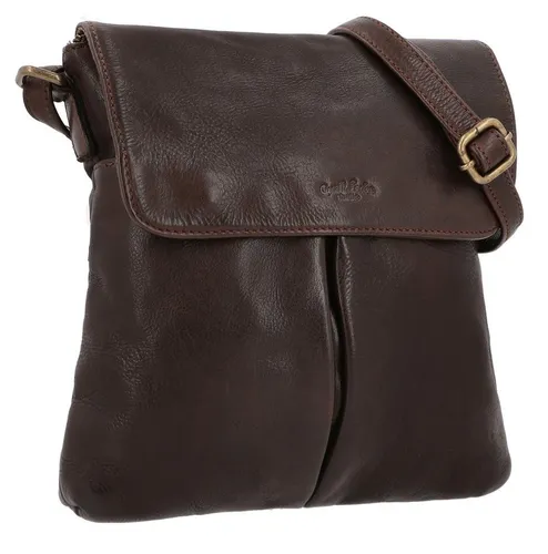 Gusti Leder Umhängetasche Veha - Moderne Umhängetasche in Blau mit zwei praktischen Vordertaschen, ideal für den täglichen Gebrauch und stilvoll zu jedem Outfit.