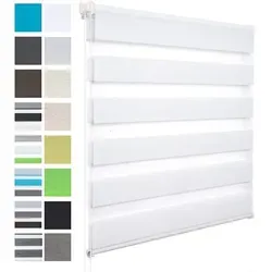 WOLTU Doppelrollo Klemmfix 100x120 cm – Lichtdurchlässig und Verdunkelnd - Das WOLTU Doppelrollo bietet flexible Lichtregulierung durch abwechselnde Stoffstreifen. Ideal für individuelle Privatsphäre in jedem Raum, einfach ohne Bohren zu montieren und pflegeleicht.