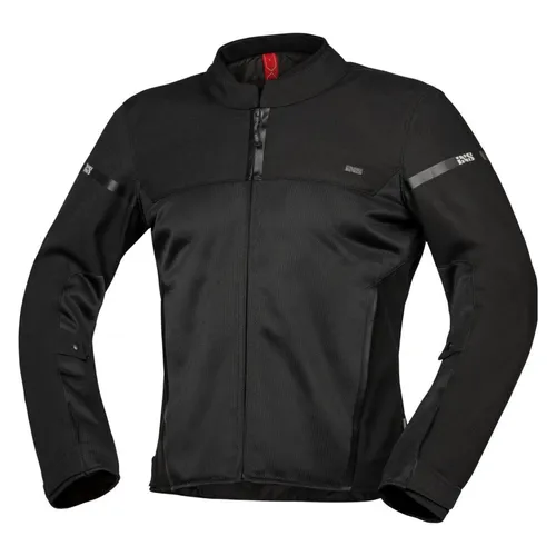 iXS Tour Jacket Oxy-Air Textiljacke Schwarz 2XL - Motorradjacke mit 2-lagigem 450D X-Stretch Gewebe und atmungsaktivem AeroMesh, bietet Komfort, permanente Belüftung und ist airbag-ready für optimalen Schutz auf Touren.