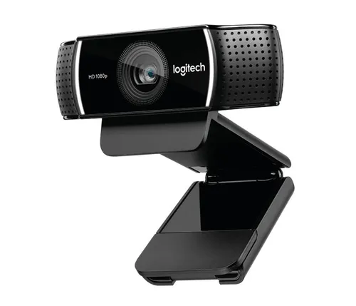 Logitech C922 PRO Webcam mit Stativ - Full-HD 1080p, beeindruckende HD-Lichtkorrektur und klangstarkes Stereo-Mikrofon für professionelles Streaming