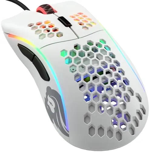 Glorious Gaming Model D - Superleichte Gaming Maus mit Wabendesign, RGB-Beleuchtung und ergonomischem Pixart 3360 Sensor für optimale Kontrolle und Komfort