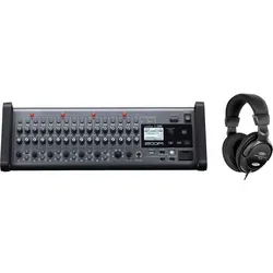 Zoom LiveTrak L-20R Digitalmixer Set – Professioneller Audiomixer - Vielseitiger 20-Kanal Digitalmixer mit umfangreicher Konnektivität und integrierten Effekten. Ideal für Live-Übertragungen und Aufnahmen. Set beinhaltet DJ-Kopfhörer für professionellen Einsatz.