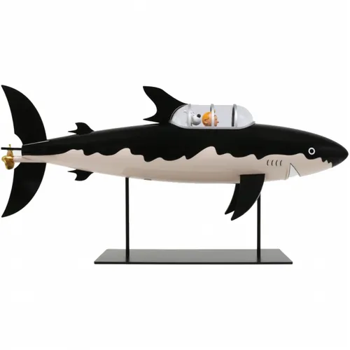 Tim & Struppi Resin-Statue Hai U-Boot (77 cm) - Spielfigur im detailreichen Design, perfekt für Sammler und Fans der Tim & Struppi-Serie.