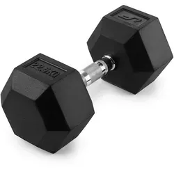 Gummierte HEX-Gusseisenhantel 22,5 kg - UpForm - Robuste gummierte HEX-Gusseisenhantel mit 22,5 kg für effektives Krafttraining. Ideal für zu Hause oder im Fitnessstudio, sorgt für sicheren Halt und Komfort beim Training.