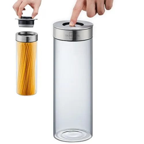 SILBERTHAL Vorratsglas 1700ml - Vorratsglas aus hochwertigem Glas, mit 1700 ml Fassungsvermögen und elegantem Design – ideal zur Aufbewahrung von Lebensmitteln und zur Dekoration.