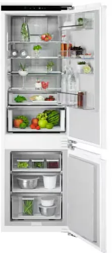 AEG TSC8M181BC Einbau-Kühl-Gefrierkombination - Kühlschränke mit No-Frost-Technologie, 245 Liter Volumen und energieeffizientem EcoLine-Design für optimale Frische und Beleuchtung.