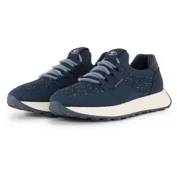 TOM TAILOR Licence Sneaker mit Glitzer-Optik in Blau, Größe 41 EU - Stylishe Sneaker mit schickem Glitzer-Design, ideal für jeden Anlass. Bequeme Passform mit herausnehmbarer Innensohle und plateauartigem Absatz für zusätzlichen Komfort.
