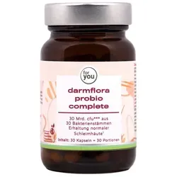 for you darmflora probio complete 30 Kapseln - Multispezies Probiotika für eine gesunde Verdauung - Probiotika Bifidobakterien mit 30 Bakterienstämmen und 30 Mrd. lebenden Bakterien, magensaftresistent und unterstützt die Darmflora für dein Wohlbefinden.