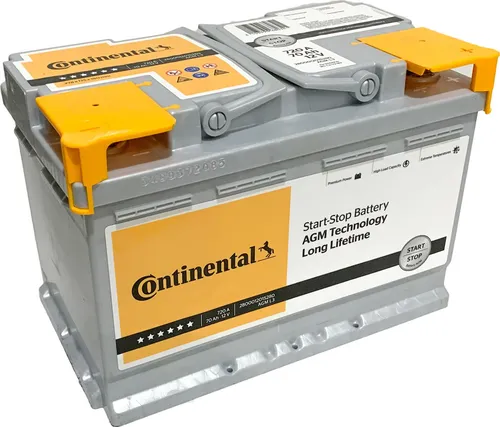 Continental AGM Starterbatterie 70Ah 720A für Start-Stopp-Systeme - Hochleistungs-Starterbatterie von Continental mit AGM-Technologie für zuverlässigen Start, ideal für moderne Fahrzeuge mit Start-Stopp-Systemen.