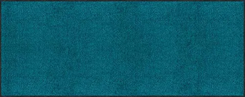Erwin Müller Fußmatte Mainz - Rutschfeste Schmutzfangmatte in Petrol, 40x100 cm - Die praktische Schmutzfangmatte in uni petrol überzeugt durch pflegeleichte Eigenschaften und eine rutschfeste Gummirückseite. Ideal für Flur, Küche oder Büro - hält Schmutz fern und sorgt für ein angenehmes Wohnambiente.