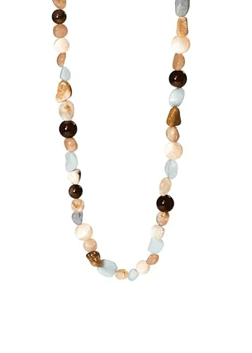 Purelei® Sunrise Kette – Farbenfrohe Edelsteinkette mit Aquamarin & Citrin - Damen Kette 40–45 cm, inspiriert vom Sonnenaufgang Hawaiis – natürliche Edelsteine für harmonisches Farbspiel und Aloha-Vibes, langlebig und hautfreundlich.