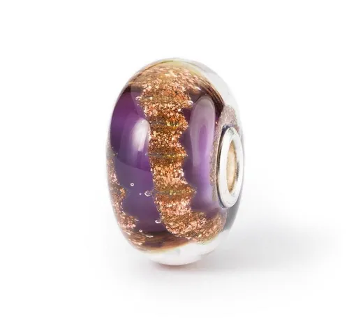 Trollbeads Royal Bead (Purple) - Beads & Zubehör - Limitierte Edition zum 70. Jubiläum der britischen Königin Elizabeth II, exquisit gestaltet aus hochwertigem Glas.