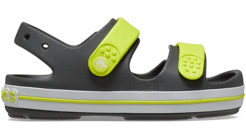 Crocs Unisex Kinder Crocband Cruiser Sandal K Sandale, Slate Grey Acidity - Wanderschuhe für Kinder, leicht und bequem mit rutschfester Sohle für sicheren Halt beim Spielen und Entdecken.
