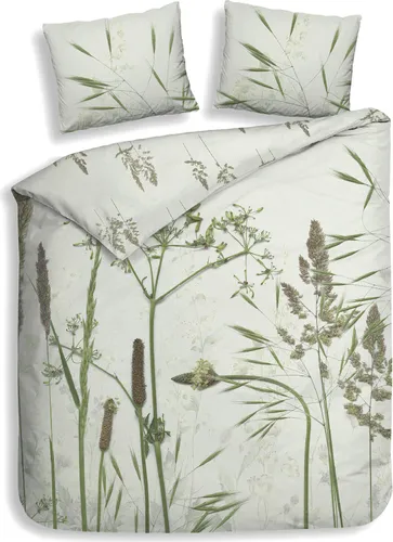 Heckett and Lane Ona Dbo 240 Green Bettwäsche Set 240x220 + 2 Kopfkissenbezüge 80x80 - Elegantes Bettwäsche-Set von Heckett and Lane mit 1 Bettbezug (240x220) und 2 Kopfkissenbezügen (80x80). Hergestellt aus 100% Baumwolle Mako-Satin für ein angenehmes Schlafgefühl. Maschinenwaschbar und pflegeleicht.