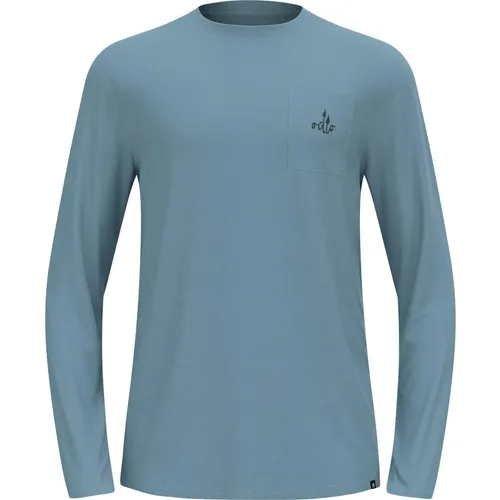 Odlo The Ascent Merino 200 Pocket Long Sleeve T-shirt provincial blue (21090) XL