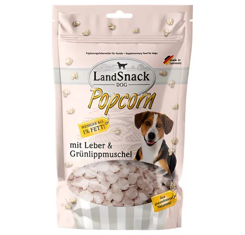 LANDFLEISCH LandSnack Popcorn mit Leber und Grünlippmuschel 100 g, für: Hund