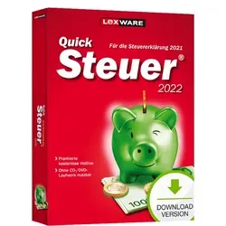 Lexware QuickSteuer 2022, für die Steuererklärung 2021