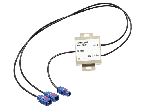 Calearo 7562019 Aktiver Antennensplitter - Subwoofer mit GPS-Fakra-Anschlüssen, ideal für die Verbindung mehrerer Antennen und verbessert den Empfang.