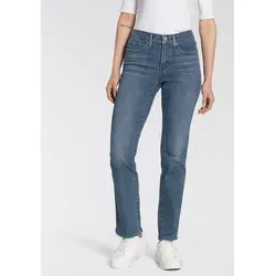 Levi's 314 Shaping Straight Jeans für Damen - Damen Jeans im Straight-fit mit Shaping-Funktion, aus elastischem Denim in mid indigo blue used, ideal für lässige Outfits und optimalen Tragekomfort.