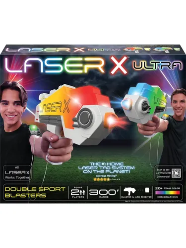 Laser X Ultra Double Sport Blasters - Spielzeug für Kinder ab 6 Jahren, mit Licht- und Soundeffekten. Erlebe spannende Duelle bis zu 90 Metern Entfernung!