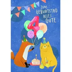 Skorpion Geburtstagskarten Geburtstagskarte - Zum Geburtstag alles Gute - 4 Jahre