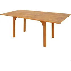 Aktive Akazie Ausziehtisch 150x100 cm - Eleganter Gartentisch aus Akazienholz - Gartentisch aus 100% Akazienholz mit modernem Design, ausziehbar von 150 auf 200 cm, ideal für 6-10 Gäste und wetterbeständig.