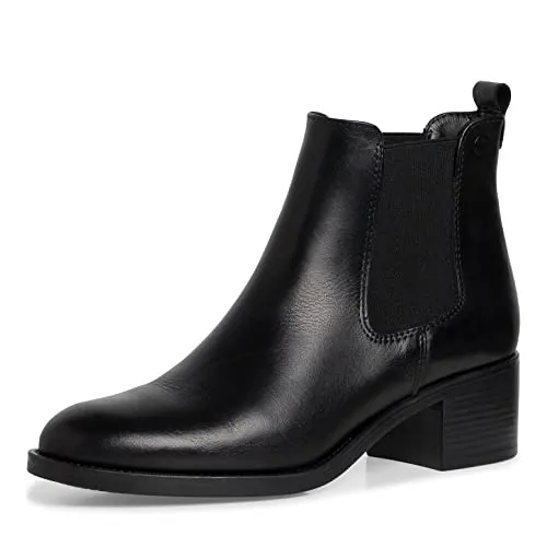 Tamaris Chelsea Boot 1-25026-41 001 - Eleganter Komfort - Wanderschuhe mit gepolsterter TOUCH-IT Decksohle, Obermaterial aus echtem Leder und modernem Design, ideal für stilvolle Outdoor-Abenteuer.