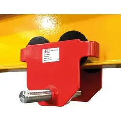 Rollfahrwerk TK 0,5t SB 50-220mm, KR 0,9m - Das Rollfahrwerk Modell TK ermöglicht eine präzise Feineinstellung und sorgt für hohe Sicherheit durch Kippsicherung. Ideal zum horizontalen Bewegen von Lasten auf Strukturträgern und Balken.