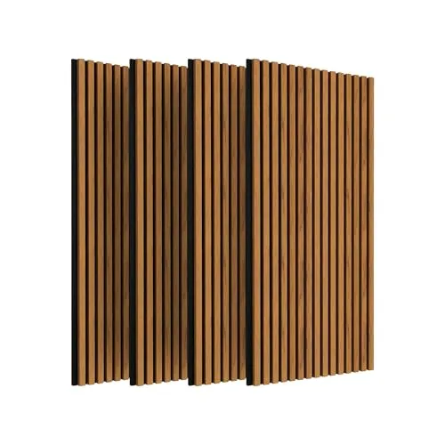 IZODEKOR 3D Wandpaneele Holz – Akustikpaneele für Schallschutz - Hochwertige Wandpaneele aus MDF mit Echtholzfurnier (60x120 cm) für stilvolle Wanddeko und effektive Schalldämmung. Ideal für Wohnzimmer, Heimstudios und kreative Raumgestaltung. Einfache Montage und flexibel zuschneidbar.