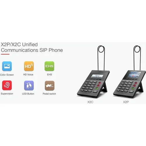 Fanvil X2P VoIP-Telefon - Schwarz mit Caller-ID - Festnetztelefon mit integrierter Caller-ID, HD Voice und PoE-Unterstützung. Ideal für professionelle Anwendungen und Home Offices.