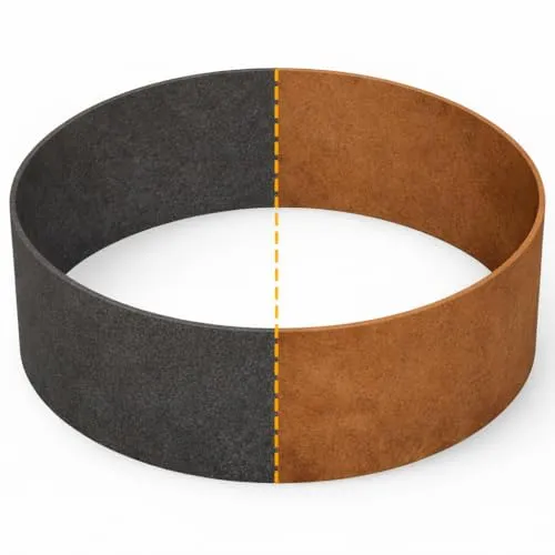 bellissa Rasenkante Kreis 20 cm H 13 cm corten - Cortenstahl, runde Raseneinfassung mit patentierter Verbindungstechnik für einfache Montage und ansprechende Gartenästhetik
