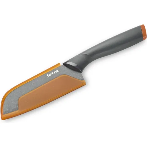 Tefal K1220104 FreshKitchen Santokumesser 12 cm - Hochwertiges Santokumesser mit 12 cm Klingenlänge aus Edelstahl. Ideal zum Schneiden, Hacken und Würfeln von Zutaten. Ergonomischer Plastikgriff für komfortables Arbeiten in der Küche.