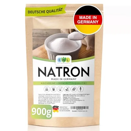 EWL Naturprodukte Natron Pulver 900 g, Backing Soda, Natronpulver in hochreiner Lebensmittelqualität, Herstellung und Abfüllung in Deutschland