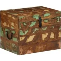 vidaXL Vintage Aufbewahrungstruhe aus recyceltem Massivholz - Stilvolle Truhe im Antik-Look, bietet viel Stauraum und ist aus einzigartigem recyceltem Holz gefertigt – ein umweltfreundliches Möbelstück für dein Zuhause.