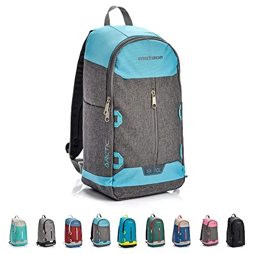 meteor 10 und 20L Kuhl-Rucksack Kühltasche Isolier-Rucksack Lunch Rucksack Kühlbox Picknick Rucksack EIS Campingtasche Picknick-tashe Outdoor Reisentashe (10 L, Meer/Grün)