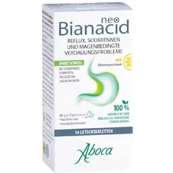 NEO BIANACID Lutschtabletten Zitronengeschmack - 14 Stück - Lutschtabletten mit erfrischendem Zitronengeschmack, ideal zur Unterstützung der täglichen Pflege für ein angenehmes Mundgefühl. Praktische Größe für unterwegs.