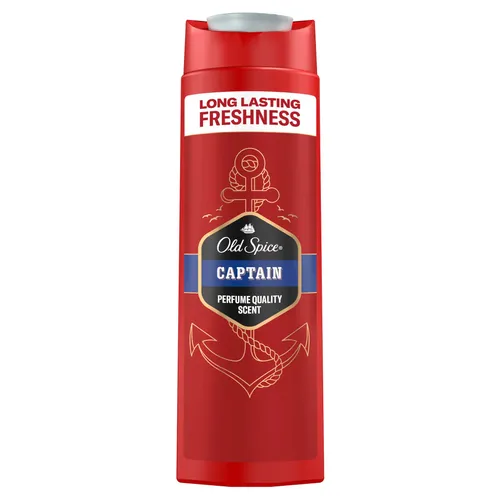 Old Spice 3in1 Duschgel Captain 400ml - Old Spice Captain 3-in-1 Duschgel für Männer, 400 ml. Genieße erfrischende Reinigung für Haar, Gesicht und Körper in einem Produkt, das für einen kraftvollen Duft und langanhaltende Frische sorgt.
